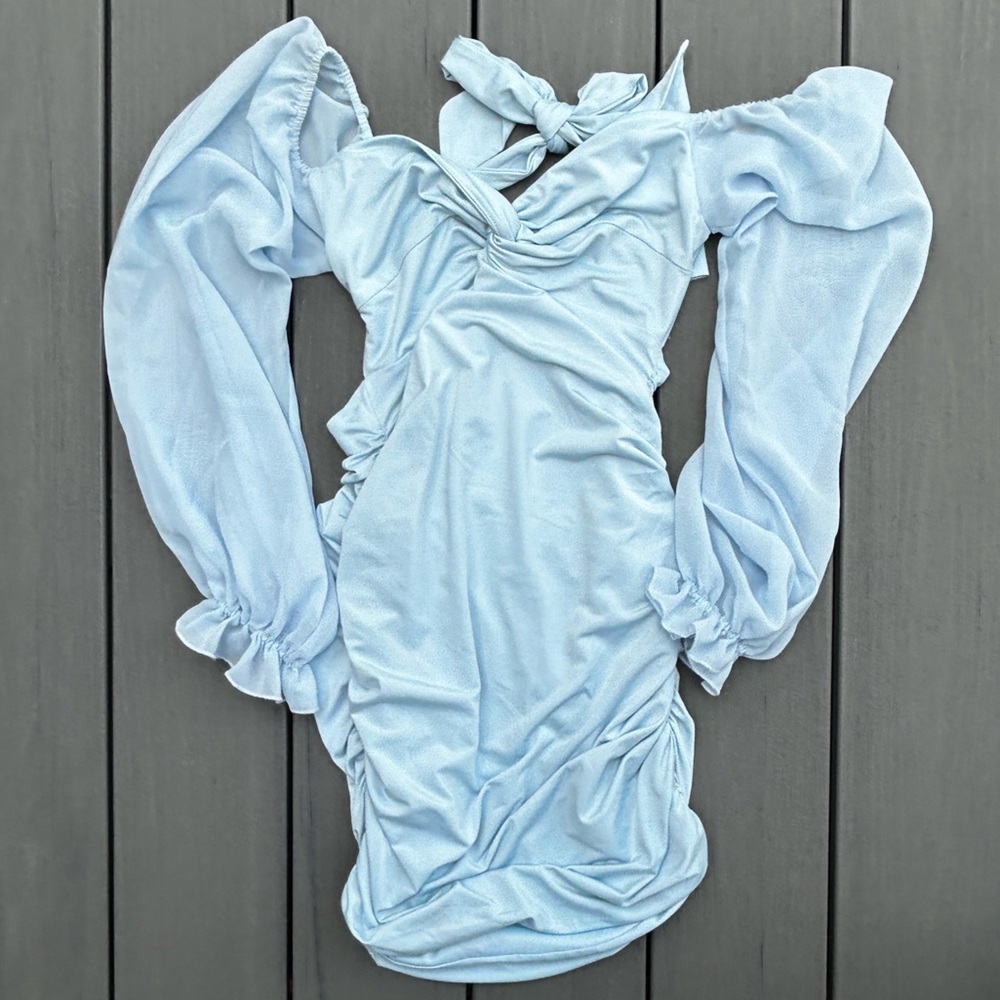 Light Blue Flowy Mini Dress